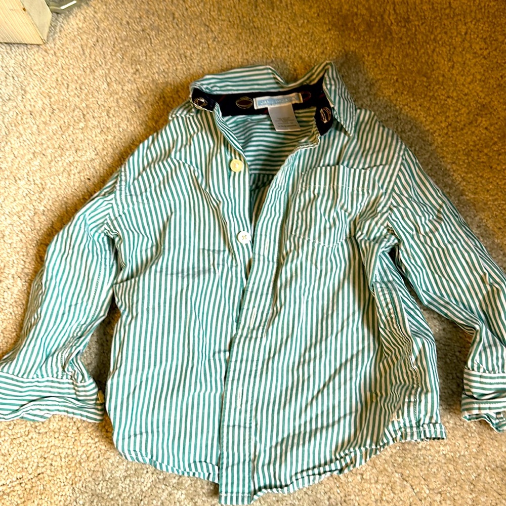 Janie and jack Very cute green button down